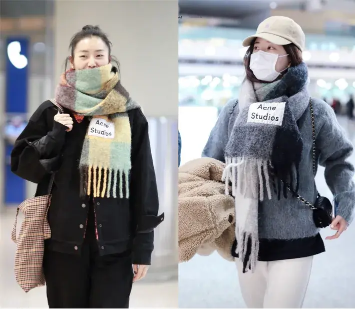 開箱｜時尚感飆升！Acne Studios check scarf 100% wool 圍巾