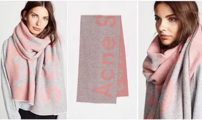 開箱｜時尚感飆升！Acne Studios check scarf 100% wool 圍巾
